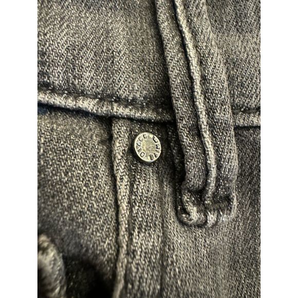 White House Black Market Dark Gray Side Bling Stretchy Straight Jeans Sz 6 - Picture 9 of 13